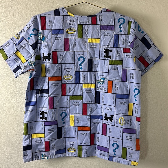 Monopoly Board Game Scrub Top - Picture 5 of 5